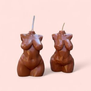 Brown plus size goddess candle